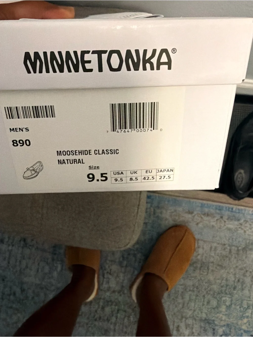 Minnetonka Tan Leather Moccasin Loafers with Bow Detail